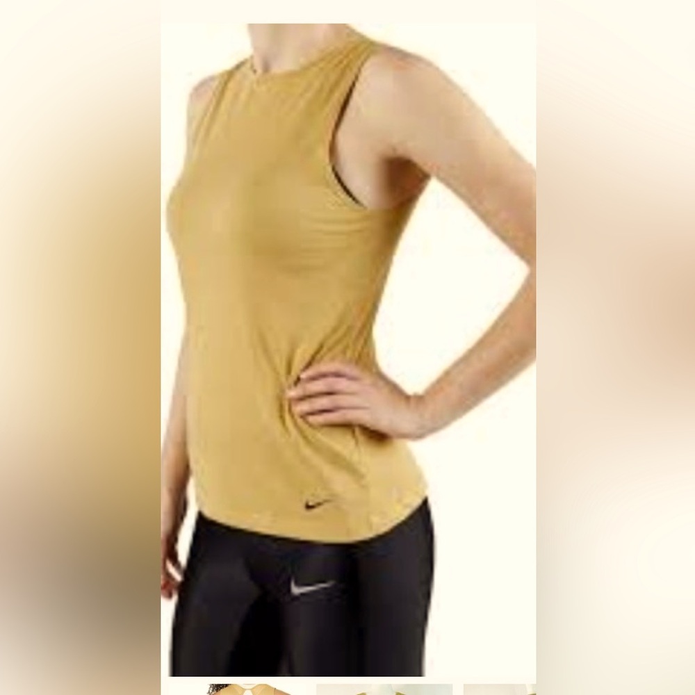 Nike Yellow Fitted Tank Top